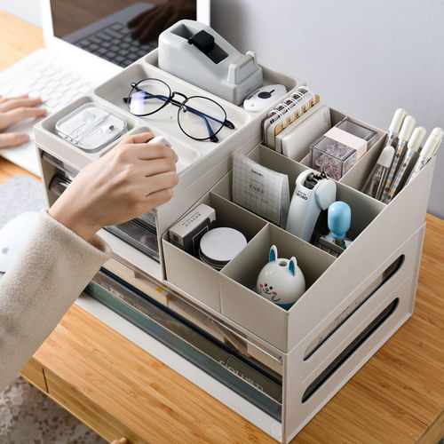 办公桌面塑料抽屉式收纳柜 高效办公的秘密武器